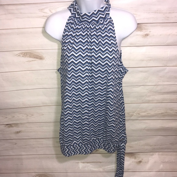 NEW! Michael Kors Halter Chevron Top-Size L - Picture 2 of 6